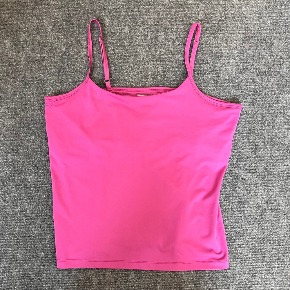 Chadwicks Womens Hot Pink Cami Top Adjustable Spaghetti Straps 41-6298-8 L